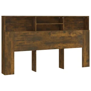 Hoofdbordkast 180x19x103,5 cm gerookt eikenkleurig