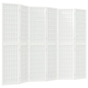 Kamerscherm inklapbaar 6 panelen Japanse stijl 240×170 cm wit Kamerscherm inklapbaar 6 panelen Japanse stijl 240×170 cm wit