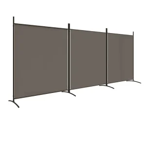 Kamerscherm met 3 panelen 525×180 cm stof antracietkleurig Kamerscherm met 3 panelen 525×180 cm stof antracietkleurig