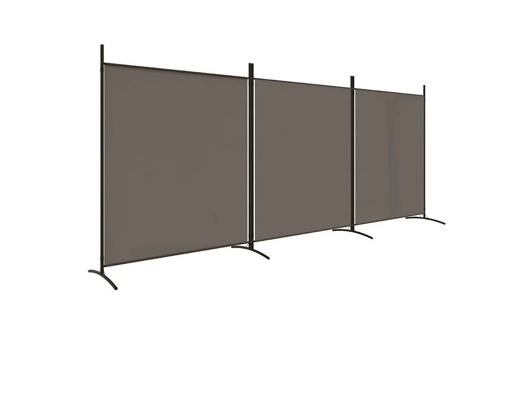 Kamerscherm met 3 panelen 525x180 cm stof antracietkleurig
