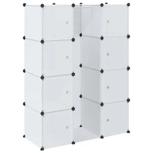 Kast met 9 compartimenten modulair 109×36,5×143 cm wit Kast met 9 compartimenten modulair 109×36,5×143 cm wit