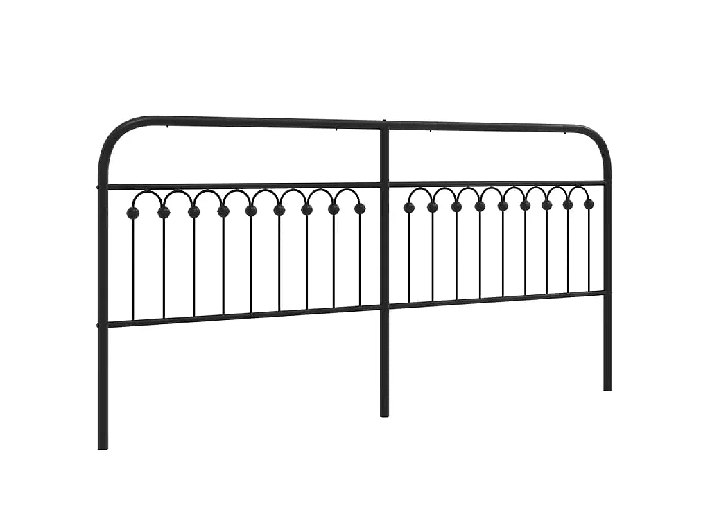 Vervangend hoofdbord 193 cm metaal zwart
