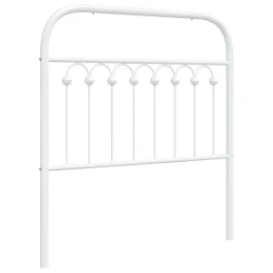 Vervangend hoofdbord 90 cm metaal wit