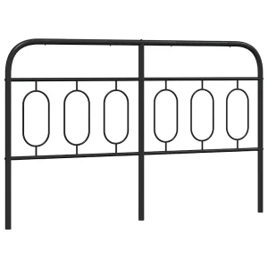 Vervangend hoofdbord 137 cm metaal zwart Vervangend hoofdbord 137 cm metaal zwart