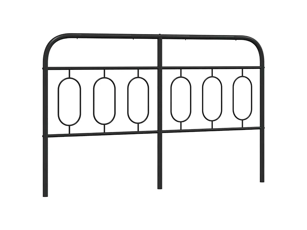 Vervangend hoofdbord 137 cm metaal zwart