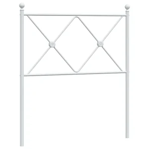 Vervangend hoofdbord 80 cm metaal wit