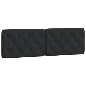 Hoofdbordkussen 160 cm fluweel zwart Hoofdbordkussen 160 cm fluweel zwart