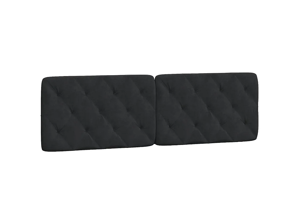 Hoofdbordkussen 160 cm fluweel zwart