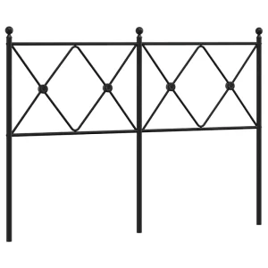 Vervangend hoofdbord 120 cm metaal zwart Vervangend hoofdbord 120 cm metaal zwart