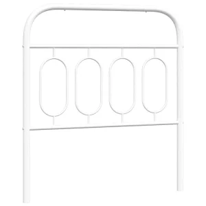 Vervangend hoofdbord 90 cm metaal wit