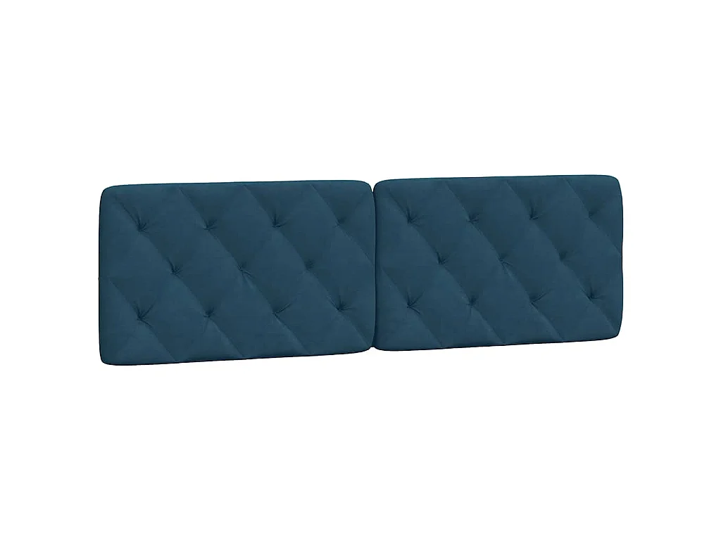 Hoofdbordkussen 160 cm fluweel blauw