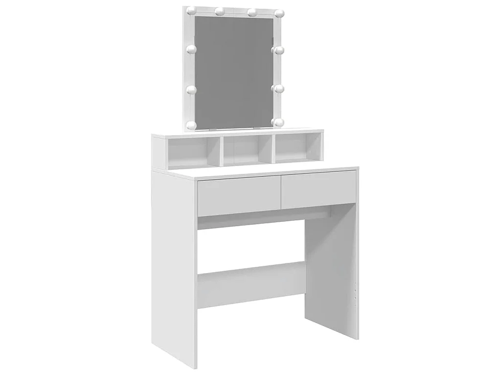 Kaptafel met LED 80x41x144,5 cm wit