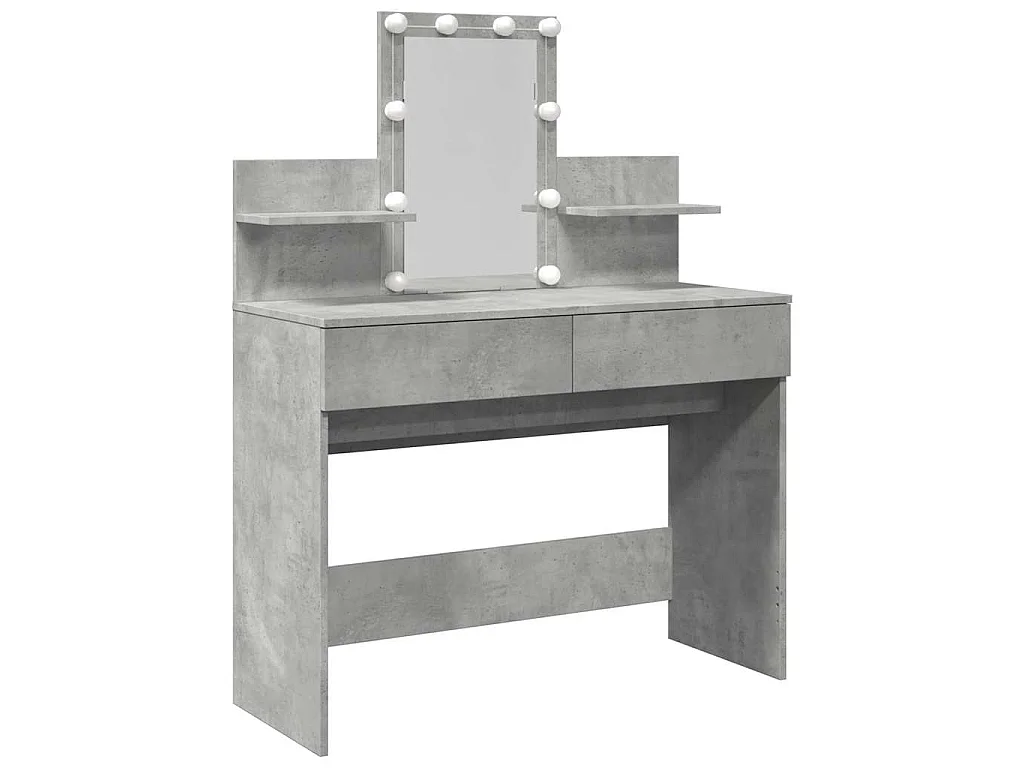 Kaptafel met LED-verlichting 100x40x130 cm betongrijs