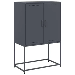 Hoge kast 68,5×38,5×107 cm staal antracietkleurig Hoge kast 68,5×38,5×107 cm staal antracietkleurig