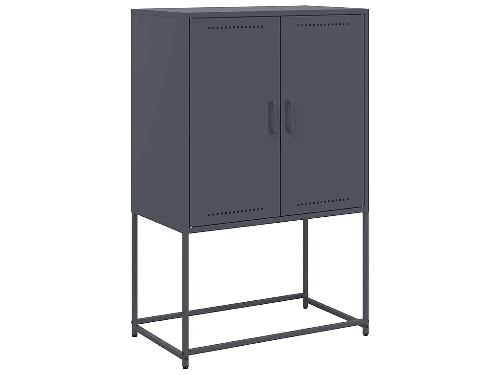 Hoge kast 68,5x38,5x107 cm staal antracietkleurig