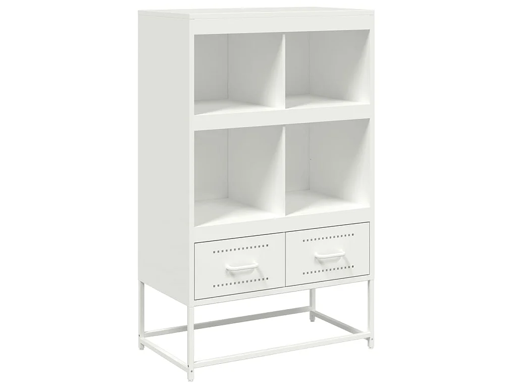 Hoge kast 68x39x111,5 cm staal wit