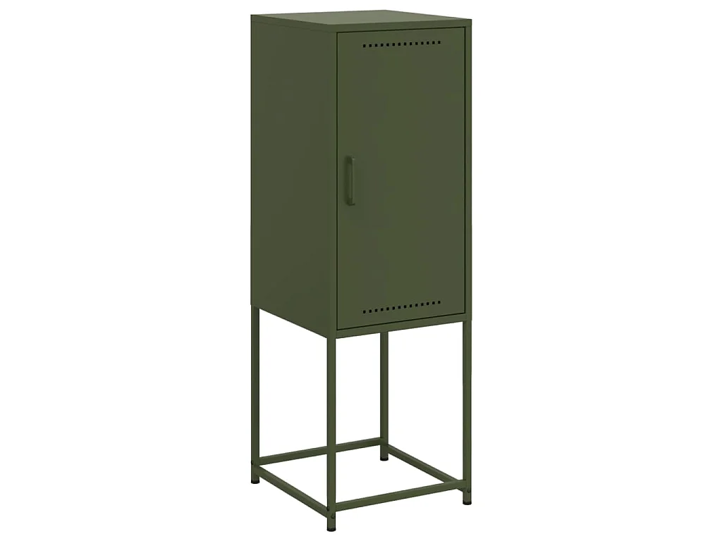 Hoge kast 36x39x107 cm staal olijfgroen