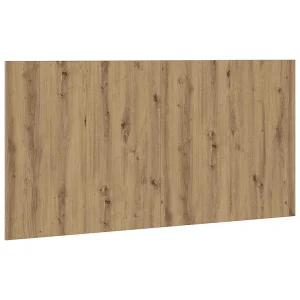Hoofdeinde 160×1,5×80 cm bewerkt hout artisanaal eikenkleur Hoofdeinde 160×1,5×80 cm bewerkt hout artisanaal eikenkleur