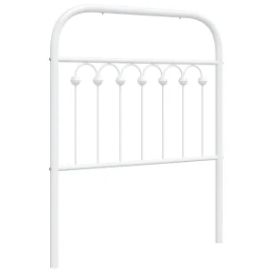 Vervangend hoofdbord 75 cm metaal wit