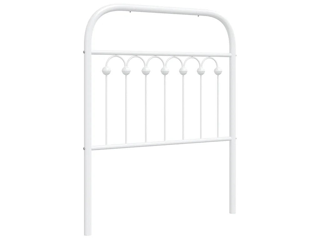 Vervangend hoofdbord 75 cm metaal wit