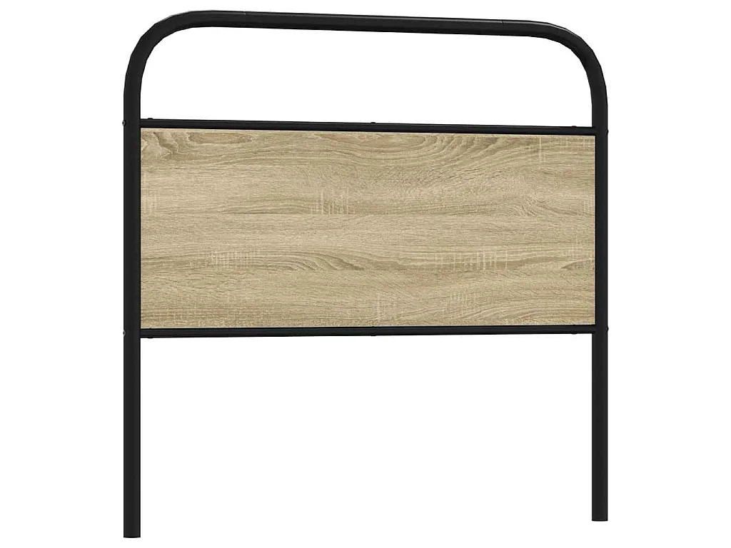 Vervangend hoofdbord 100 cm staal en bewerkt hout sonoma eikenkleurig