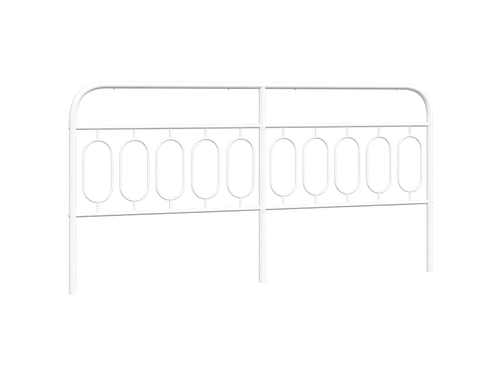 Vervangend hoofdbord 200 cm metaal wit