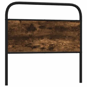 Vervangend hoofdbord 107 cm staal en bewerkt hout gerookt eikenkleurig Vervangend hoofdbord 107 cm staal en bewerkt hout gerookt eikenkleurig