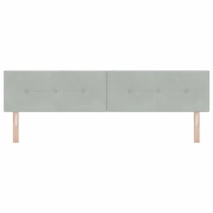Hoofdbord Lichtgrijs 200 cm Fluweel Hoofdbord Lichtgrijs 200 cm Fluweel
