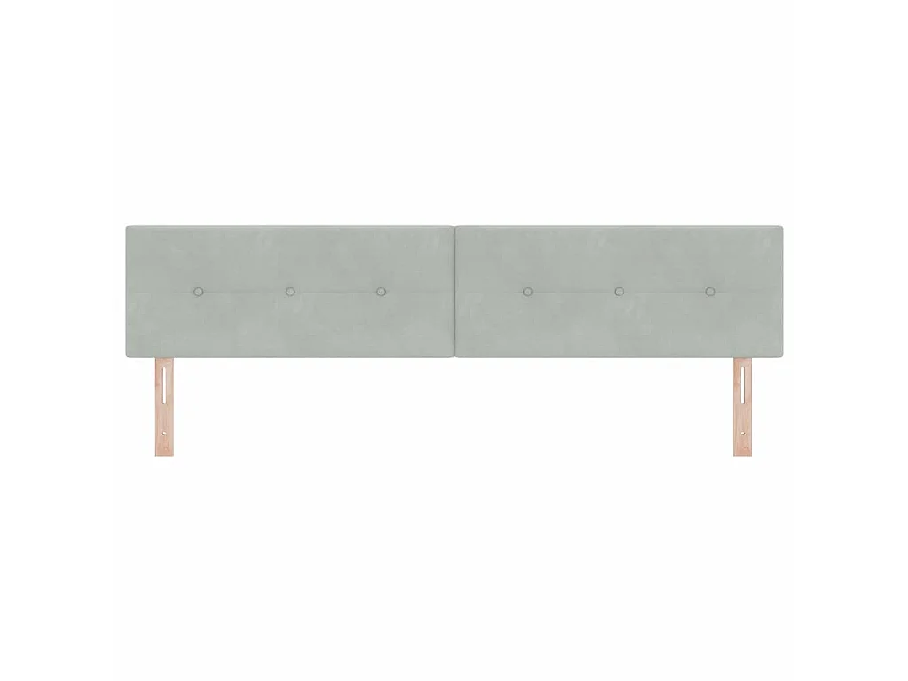 Hoofdbord Lichtgrijs 200 cm Fluweel