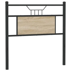 Vervangend hoofdbord Sonoma 80 cm spaanplaat en staal eikenkleurig Vervangend hoofdbord Sonoma 80 cm spaanplaat en staal eikenkleurig