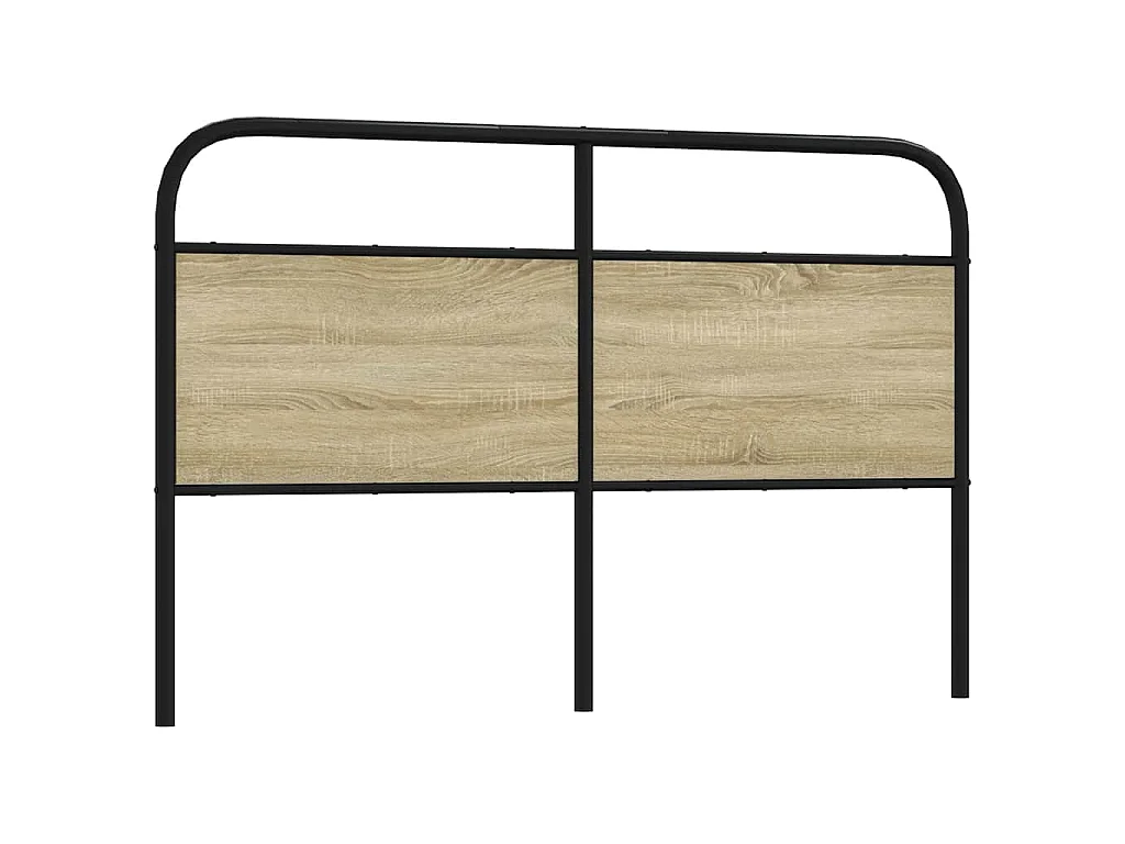 Vervangend hoofdbord 160 cm staal en bewerkt hout sonoma eikenkleurig