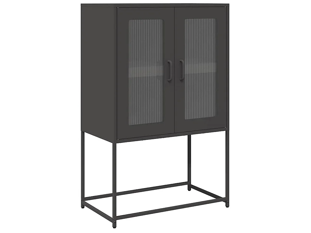 Hoge kast 68x39x107 cm staal zwart