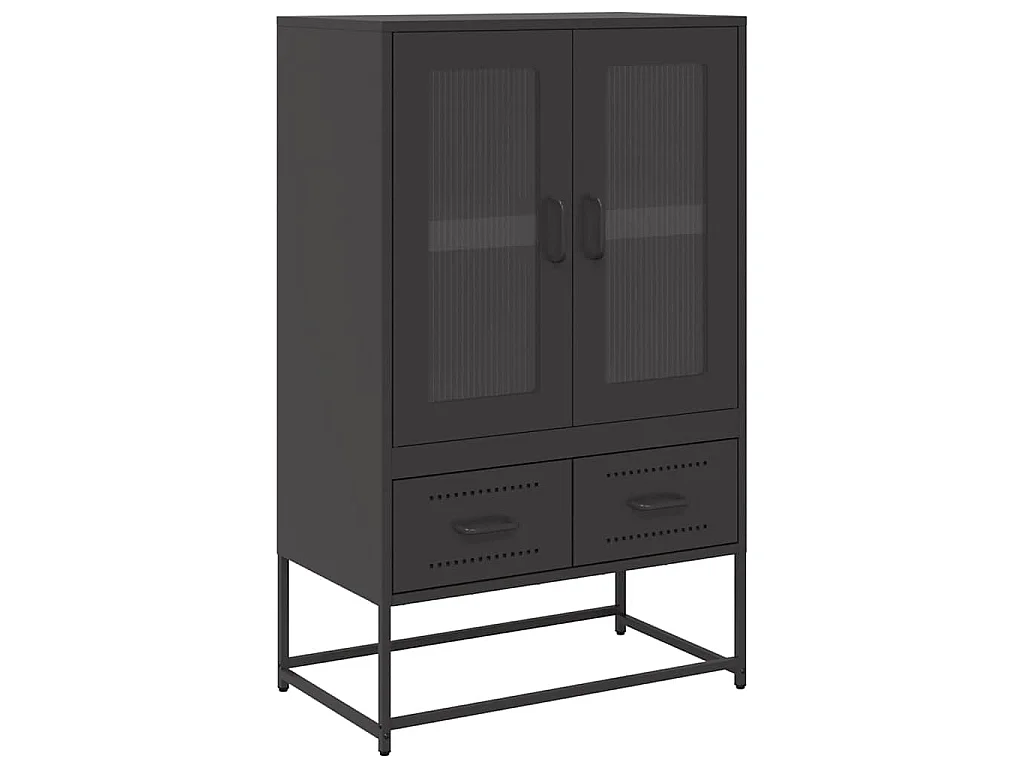 Hoge kast 68x39x111,5 cm staal zwart
