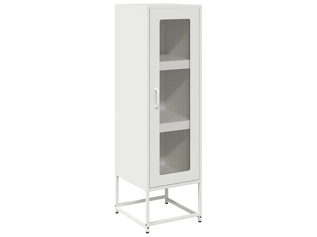 Hoge kast 36x39x123 cm koudgewalst staal wit