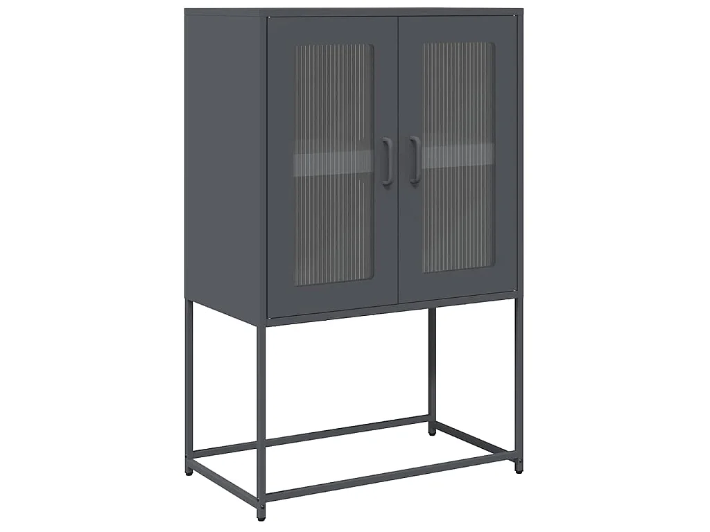 Hoge kast 68x39x107 cm staal antracietkleurig