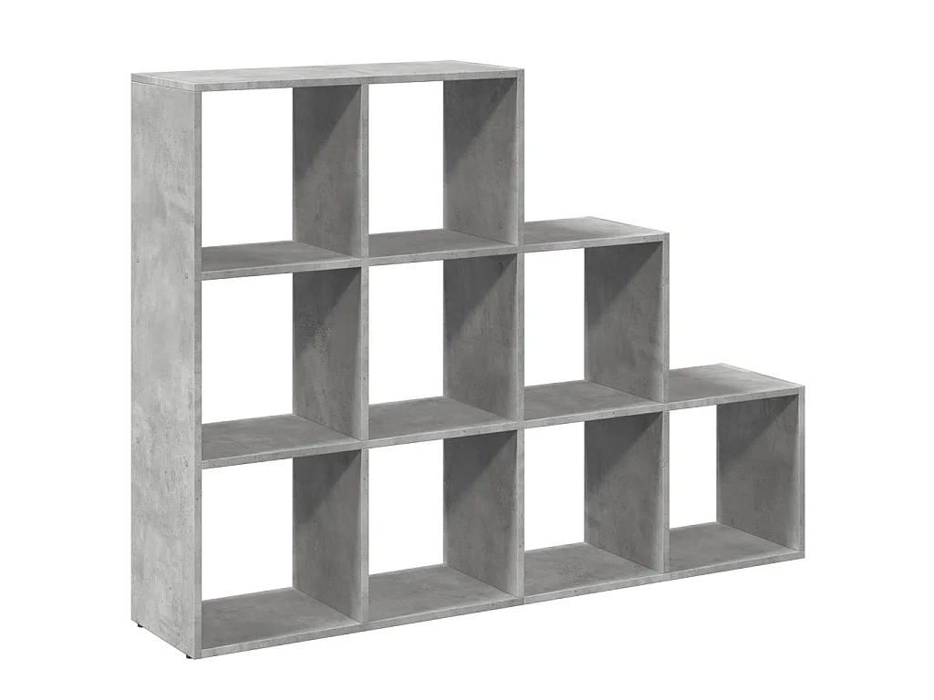 Kamerscherm / boekenkast 3-laags 137,5x29x103,5 cm hout grijs