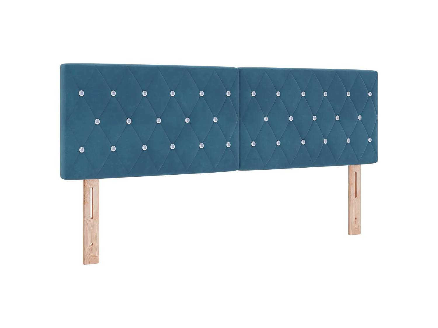 Hoofdbord Donkerblauw 144 cm Fluweel