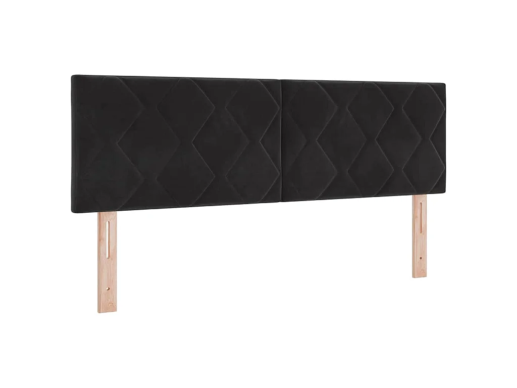 Hoofdbord Zwart 144 cm Fluweel