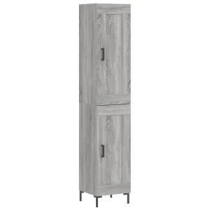 Hoge kast 34,5x34x180 cm bewerkt hout grijs sonoma eikenkleurig Hoge kast 34,5x34x180 cm bewerkt hout grijs sonoma eikenkleurig
