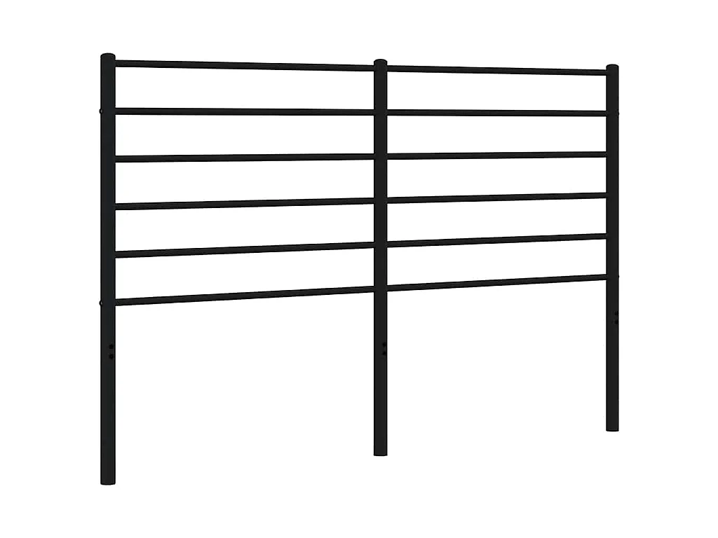 Vervangend hoofdbord metaal zwart 150 cm