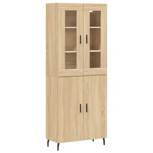 Hoge kast 69,5x34x180 cm bewerkt hout sonoma eikenkleurig Hoge kast 69,5x34x180 cm bewerkt hout sonoma eikenkleurig