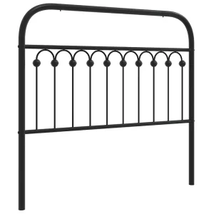 Vervangend hoofdbord 107 cm metaal zwart Vervangend hoofdbord 107 cm metaal zwart