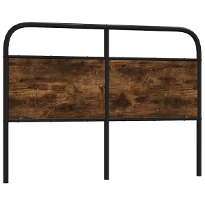 Vervangend hoofdbord 120 cm staal en bewerkt hout gerookt eikenkleurig Vervangend hoofdbord 120 cm staal en bewerkt hout gerookt eikenkleurig