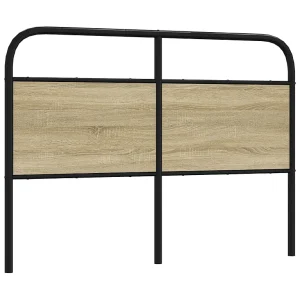 Vervangend hoofdbord 120 cm staal en bewerkt hout sonoma eikenkleurig Vervangend hoofdbord 120 cm staal en bewerkt hout sonoma eikenkleurig