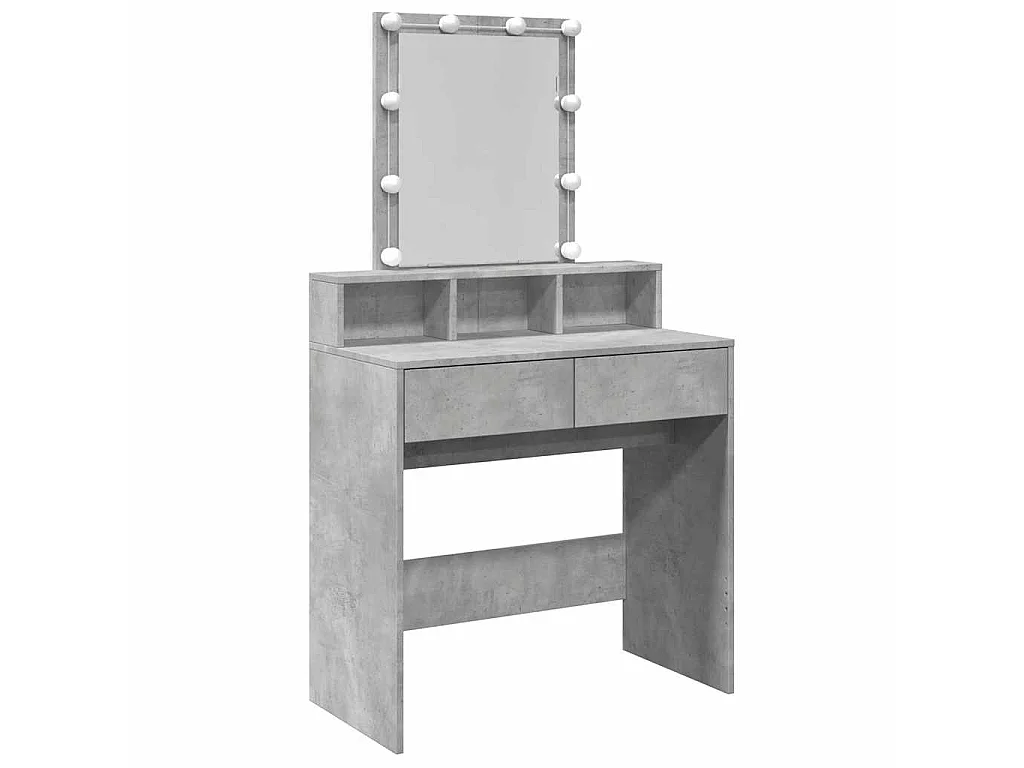 Kaptafel met LED 80x41x144,5 cm betongrijs
