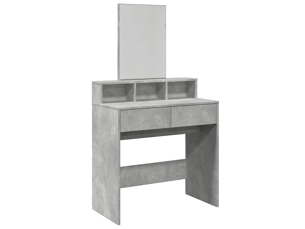 Kaptafel met spiegel 80x41x144,5 cm betongrijs
