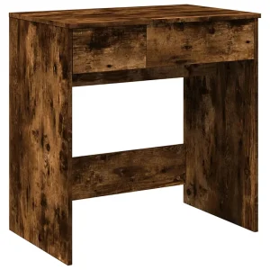 Kaptafel met spiegel 73×46,5×120 cm gerookt eikenkleurig