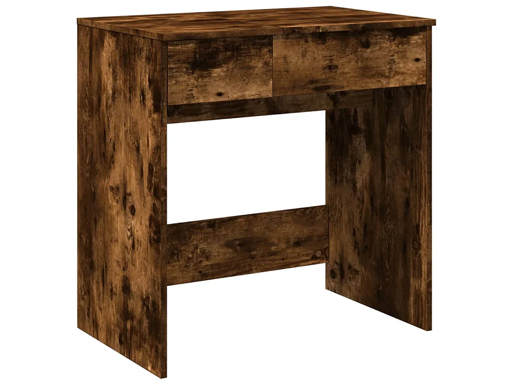 Kaptafel met spiegel 73x46,5x120 cm gerookt eikenkleurig
