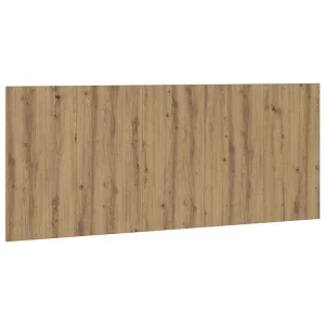Hoofdeinde 200×1,5×80 cm bewerkt hout artisanaal eikenkleur Hoofdeinde 200×1,5×80 cm bewerkt hout artisanaal eikenkleur