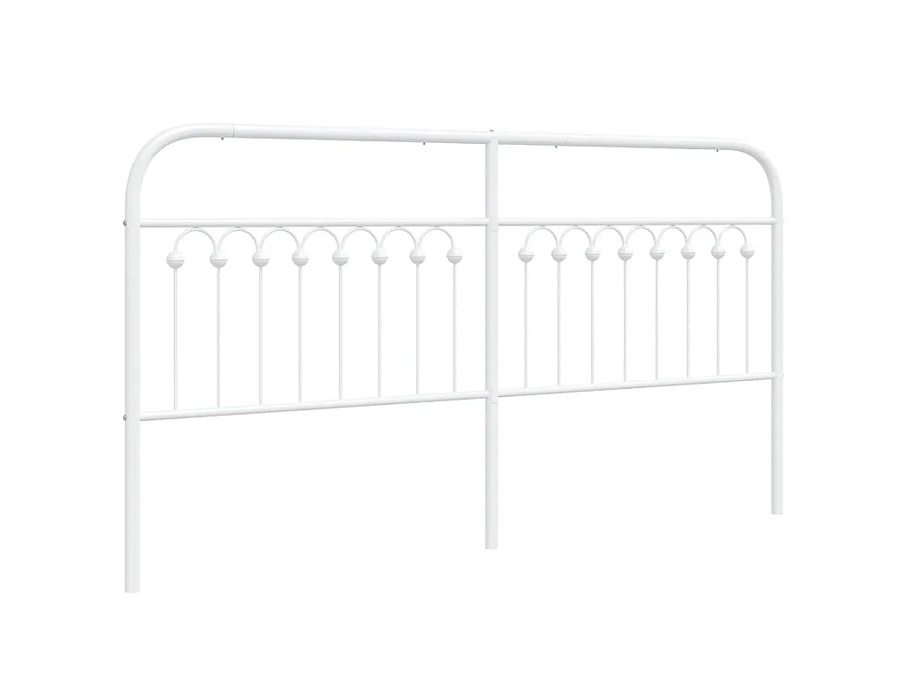 Vervangend hoofdbord 180 cm metaal wit